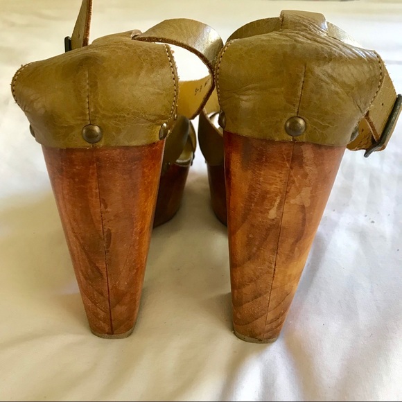 BEDSTU Genuine Leather Wooden Heels. SZ 9, NEW! - Picture 4 of 8